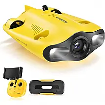 Drone Aquático Inteligente com Câmera 4K UHD, Vídeo e Luz LED para Bucas de Peixes, HKSHYK, Amarelo