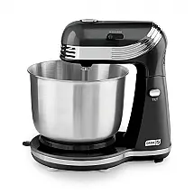 Batedeira Planetária Dash Everyday Preta 6 Velocidades 2,84L 250W Compacta Bowl Inox Acessórios Laváveis