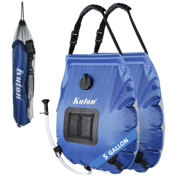 KUTON Chuveiro Portátil 20L com Bomba a Pressão e Mangueira para Acampamento, Azul