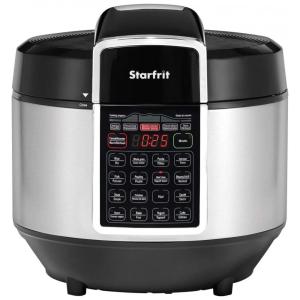 Panela de Pressão Elétrica 8 Litros com Controle Digital Programável, 110V 1200W, Starfrit, Cinza