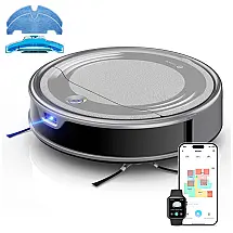 Robô Aspirador e Mop Lefant M310 Ultra 6000Pa Navegação ToF LiDAR WiFi Alexa Cinza 170min