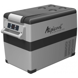 Geladeira e Congelador Portátil 48L com Resfriamento Rápido, 12 24 V DC e 100 240 V AC, Alpicool CF45, Cinza