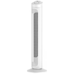 Ventilador de Torre sem Lâmina e Silencioso com 3 Velocidades, 220V 40W, DEIOVR, Branco
