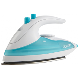 Ferro de Passar a Vapor em Aço Inoxidável, 800W 110V, Conair, Branco e Azul