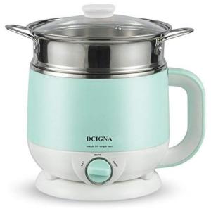 Panela Elétrica Multifuncional 1.5L, Aço Inoxidável com Controle de Temperatura, 600W, 110v, DCIGNA D 08, Azul