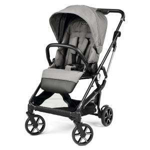 Carrinho de Bebê com Armazenamento Embaixo, Assento Confortável e Reclinável, Peg Perego, Cinza