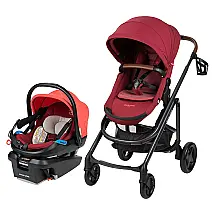 Carrinho de Bebê com Cadeira para Carro Maxi Cosi Tayla, Vermelho