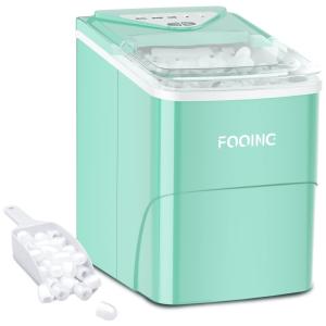 FOOING Máquina de Gelo Automática Portátil Produz até 11kg, 24H, 110V, Cor Verde
