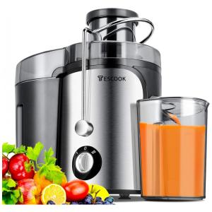 Centrifuga de Frutas com 3 Velocidades, Aço Inoxidável, 110V 600W, Tescook, Cinza
