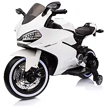 Fit Right Moto Elétrica 1 Assento 12V, com Luzes de LED, Porta USB, Branca
