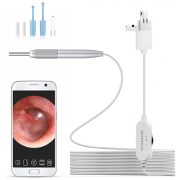 Otoscópio, Digital, Com Camera, Profissional, DEPSTECH, Prateado