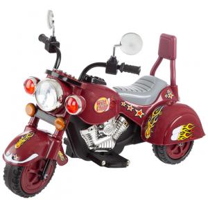 Moto Elétrica Infantil 6V com 3 Rodas, Ré e Faróis, LIL RIDER 80 YJ119M, Vermelho