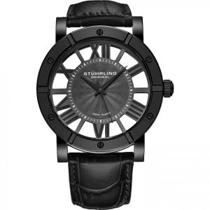Stuhrling Relógio Masc , Quartzo, Resistente Água 50m, Preto