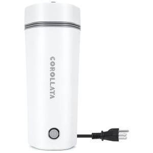 COROLLATA Chaleira Elétrica Portátil 350 mL, Aço Inox, 110V, Branca
