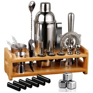 Kit Bn Profissional 26 Peças em Aço Inoxidável com Suporte e Livro de Receitas, SUGIURY, Prateado