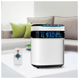 Creliver Concentrador de Oxigênio Portátil 7L, Funciona 24H, 110V, Branco