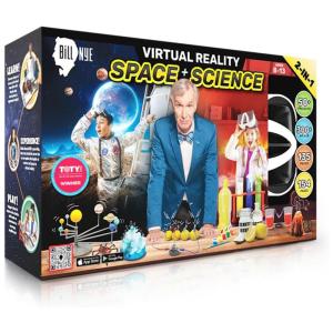 Kit de Ciência Infantil de Realidade Virtual Bill Nye e Laboratório Espacial com 154 Páginas que Ensina 50 Projetos Científicos