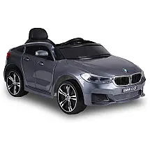 Carro Elétrico Infantil BMW GT a Bateria 12V com 2 Velocidades, Luz LED e Motor Duplo, Kidsera, Cinza