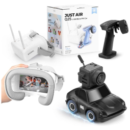 Mini Carrinho de Controle Remoto 2.4 GHz com Câmera e Óculos FPV para Adultos, SNICLO, Preto