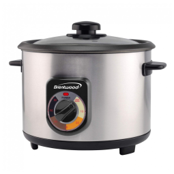 Panela de Arroz Elétrica 2L Multifuncional com Desligamento Automático, 110v, BRENTWOOD TS 1216S, Prateado