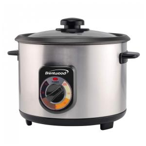 Panela de Arroz Elétrica 2L Multifuncional com Desligamento Automático, 110v, BRENTWOOD TS 1216S, Prateado