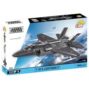Kit de Construção Caça F 35 A Lightning II das Forças das com 580 Peças, COBI, Preto