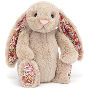 Coelho de Pelúcia com Orelhas Floridas para Crianças a partir de 1 ano, JELLYCAT B01AGMIPT4, Cinza