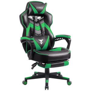Zeanus Cadeira de Escritório Gamer Ergonômica e Reclinável com Apoio para Lombar, Verde
