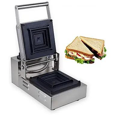 Mini Sanduicheira Antiaderente 800W, Aço