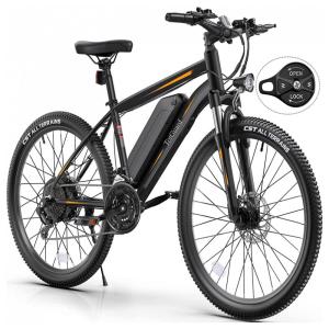 TotGuard Bicicleta Elétrica Motorizada 21 Velocidades e 3 Modos, 500W, Preta