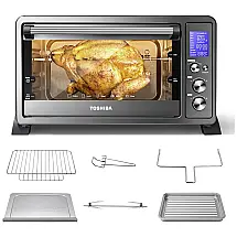 Forno Convecção e 9 Modos, 25L, 1500W, Digital, TOSHIBA AC25CEW BS, Prateado