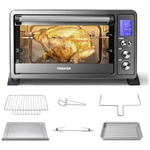 Forno Convecção e 9 Modos, 25L, 1500W, Digital, TOSHIBA AC25CEW BS, Prateado