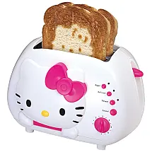Torradeira com 2 fatias e parte externa com toque frio, HELLO KITTY KT5211, Branco