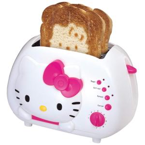 Torradeira com 2 fatias e parte externa com toque frio, HELLO KITTY KT5211, Branco