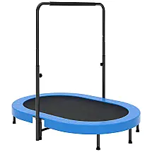 Blanketown Cama Elastica Infantil com Corrimão Ajustável para até 100 kg, Azul
