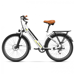 Bicicleta Elétrica 1000 Peak para Adultos, Autonomia de até 80 Milhas, Bateria Removível, 26 Polegadas, 7 Velocidades, Ideal para Passeio