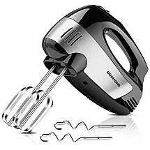Batedeira Elétrica de Mão com 5 Velocidades e Acessórios, 300W, 110v, REDMOND HM825S, Preto