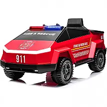 Modern Depo Carro Elétrico Policial 12V Recarregável para Crianças 1 Assento até 29 kg, Idade Recomendada 3 Vermelho