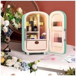 Mini Geladeira para Skincare H HUKOER Retrô 12 Litros, 110V, 12V, Verde