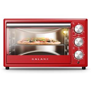 Forno Elétrico de Bancada com Controle de Temperatura e Temporizador, Aço Inoxidável, 110v, GALANZ GRH1209RDRM151, Vermelho