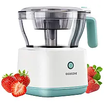 Mini Processador de Alimentos Recarregável 1.2L Aço Inoxidável, e, 110v, EIGUOZHE, Azul