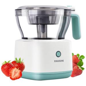 Mini Processador de Alimentos Recarregável 1.2L Aço Inoxidável, e, 110v, EIGUOZHE, Azul