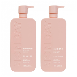 Shampoo e Condicionador MONDAY HAIRCARE Smooth 2 unidades de 887 ml para cabelos cacheados e frisados, sem parabenos