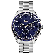 Relógio Masculino de Quartzo, com Pulseira de Aço Inoxidável, LACOSTE 2011081, Prateado