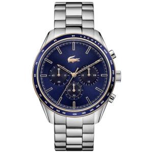 Relógio Masculino de Quartzo, com Pulseira de Aço Inoxidável, LACOSTE 2011081, Prateado