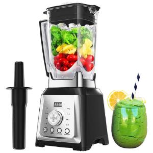 Liquidificador de Bancada 2L com 8 Velocidades e 8 Lâminas de Aço Inoxidável 1450W, 110v, TOMVORKS, Preto