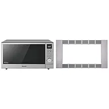 Micro Ondas de Bancada em Aço Inoxidável 45L com Kit de Acabamento, 110V 1250W, Panasonic SD78LS, Prata