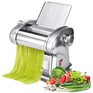 Máquina de Macarrão Elétrica JIAWANSHUN, Aço Inox, 6 Etapas, Prata 110V