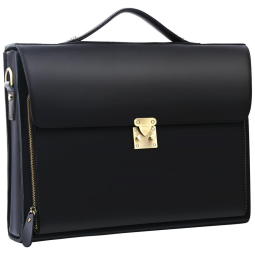 Bolsa, Pasta de Couro para Laptop Masculina, LEATHARIO preto 274, Preto