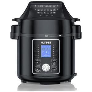Panela de Pressão 17 em 1 Elétrica de 5.6L, Visor LCD, KUPPET, Preto